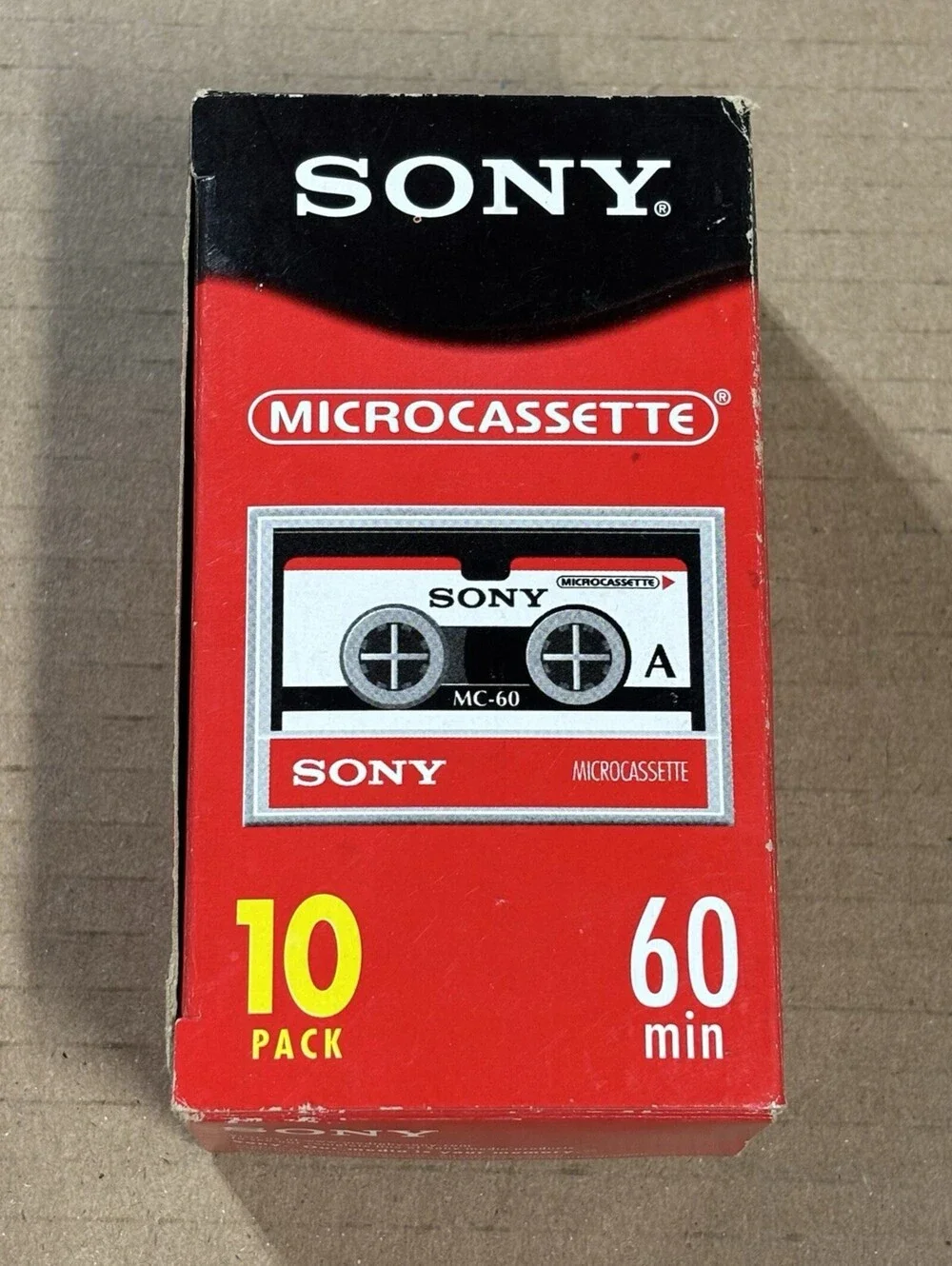 New Sony Microcassette Cassettes 10 Pack 60 Minutes MC-60 Model MC60R/10